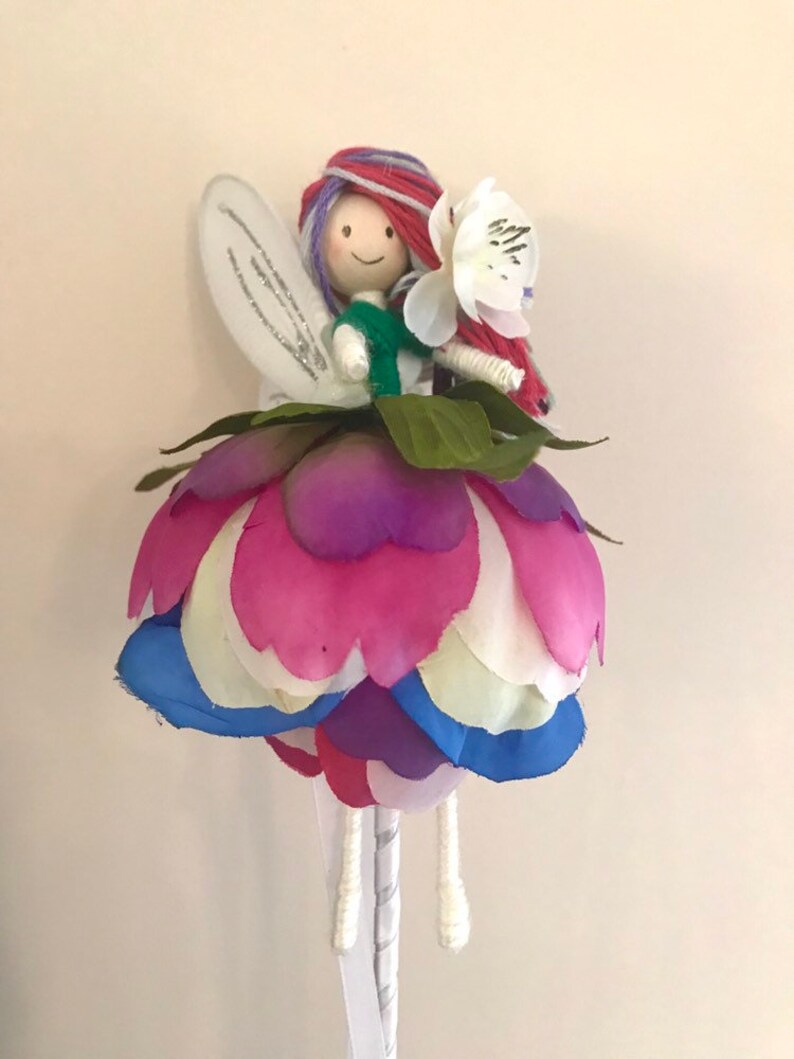 Flower fairy wandflower girlbridesmaids wandwandminiature dollfairies