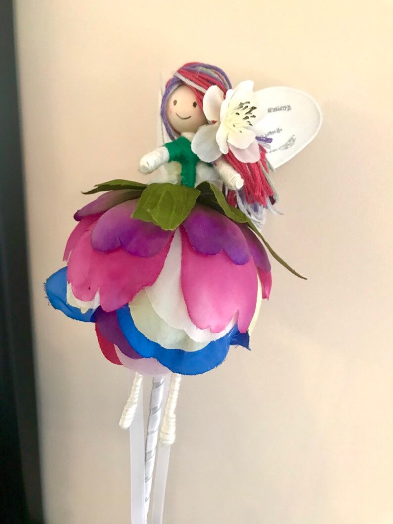 Flower fairy wandflower girlbridesmaids wandwandminiature dollfairies