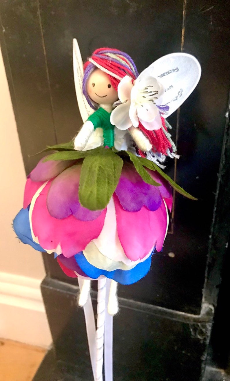 Flower fairy wandflower girlbridesmaids wandwandminiature dollfairies
