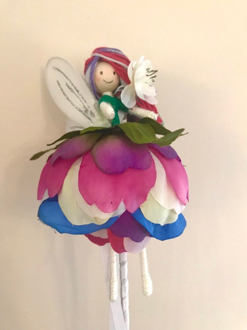 Flower fairy wandflower girlbridesmaids wandwandminiature dollfairies