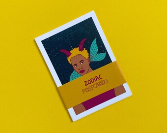 Zodiac Ladies – Set of 12 Notecards inspired by Fashion and featuring Women of Colour
