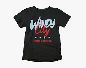 Windy City T-Shirt, Chicago T-Shirt, Chicago Flag Colors, Unisex T-Shirt