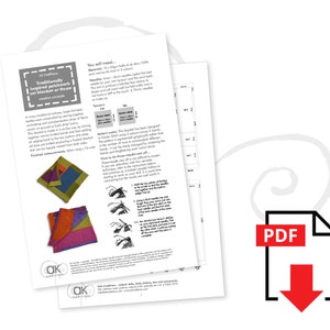 May include: A PDF pattern for a traditionally inspired patchwork quilt or throw. The pattern features a colorful design with instructions for making the quilt. The pattern is available for download.