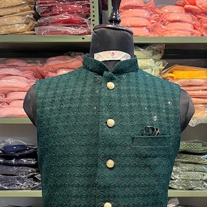 Chikankari Nehru jacket for men | wedding jacket #nehrujacket modijacket for wedding | Sleeveless jacket | Indian ethnic waist coat for men