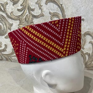 African hats  men | Black African Native Hat Kente Hat African Print Hat Velvet hat kente kufi Muslim Hat Africa African Headwear Crown