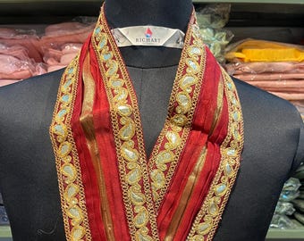 Estola (dupatta) para sherwani/kurta pijama para bodas, festivales, funciones de recepción / Baraati swagat dupatta / recuerdos para invitados a la boda