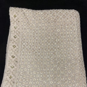Men stole | White stole(dupatta) for sherwani for wedding purpose,festive purpose,reception,marriage anniversary,etc