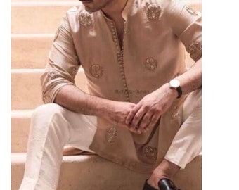 Kurta pyjama set for men | embroidered kurta for Indian men | Sherwani Indian wedding dress | Kurta pyjama men’s ethnic wear