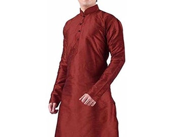 Set pigiama Kurta in seta / Abbigliamento etnico maschile indiano