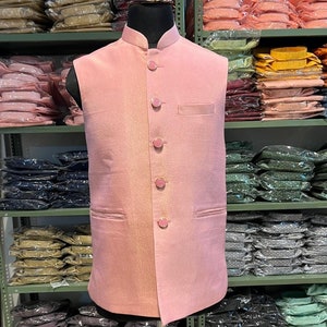 Nehru jacket for men | wedding jacket modijacket | Sleeveless jacket | Indian waist coat for men | Silk Nehru Jacket For groomsmen and Groom