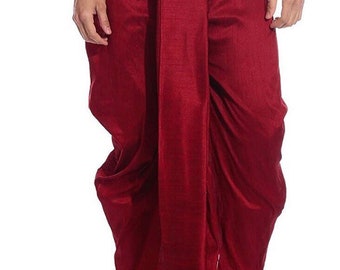 dhoti | Dhoti z jedwabiu | dhoti na imprezę | rozciągliwy salwar na Pooję | męskie spodnie do indyjskich strojów etnicznych