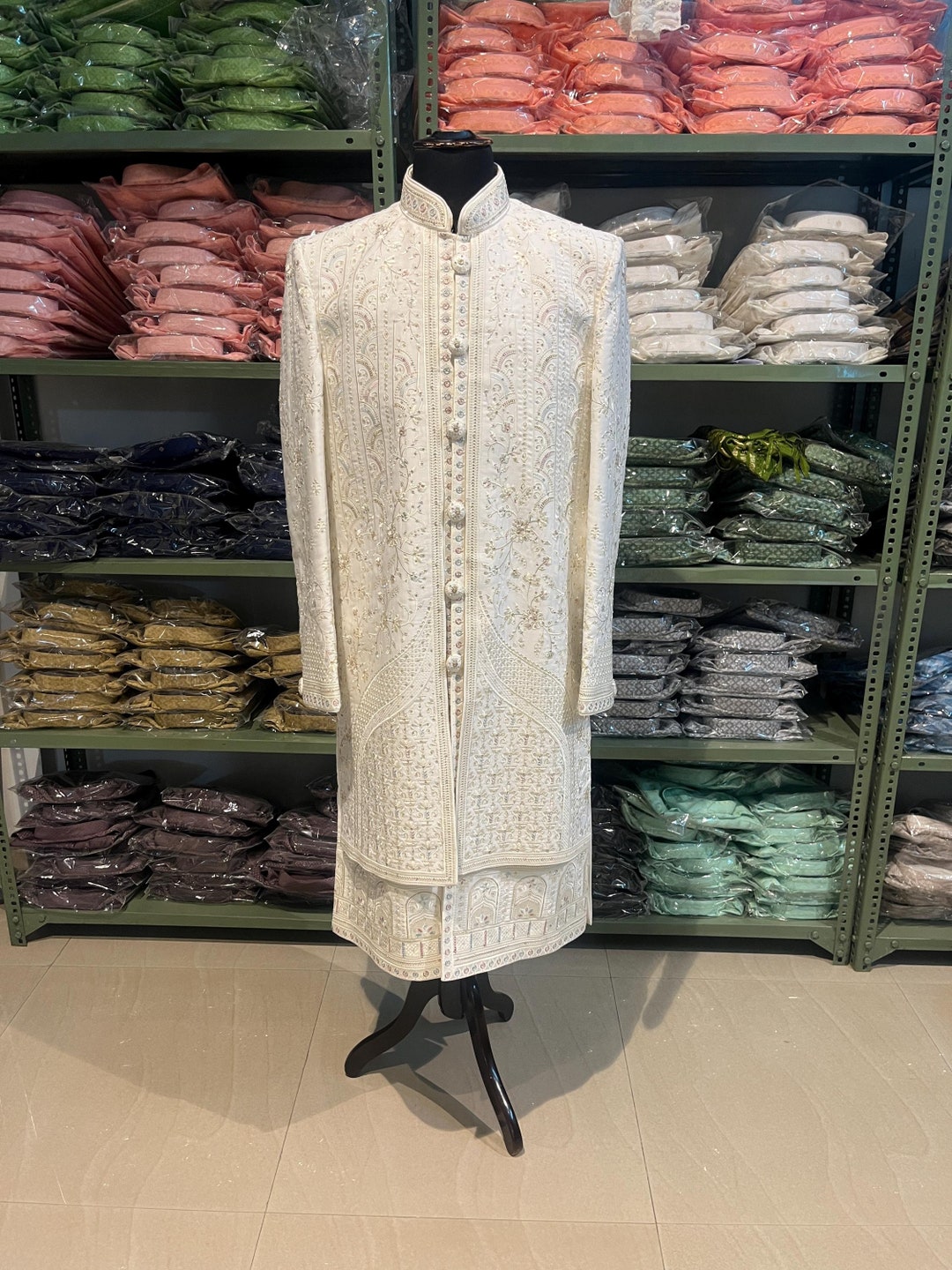 Buy Ivory Wedding Sherwani Groom Wedding Dress Groom Wedding Dress  Groomsmen Outfit Mens Wedding Dress Online in India