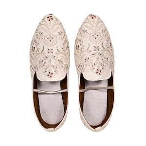 Men&#39;s Jutti For Wedding, Traditional Ethnic Mojari Shoesm, Sherwani Loafers, Handmade Gold Embroidery Juti, Indian Groom Shoes, Khussa Shoes