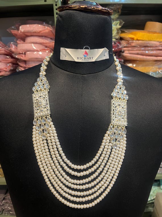 Groom Necklace for sherwani Indian men accessories emerald necklace  Indian necklace sherwani accessories sherwani Mala