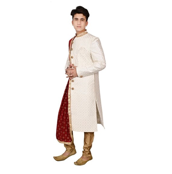 Plain sherwani for best sale groom