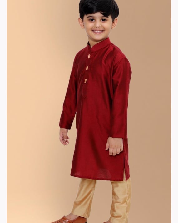 Varmohey Kurta - Conjunto De Pijama Para Hombre, Estilo Indio, Estilo étnico, Rojo, 3-6 Meses