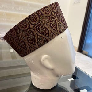 African hats  men | African Native Hat Kente Hat African Print Hat Velvet hat kente kufi Muslim Hat African Headwear Crown