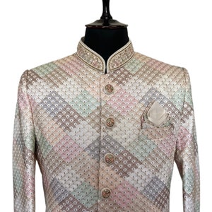 Men&#39;s Wedding sherwani | Indian/Pakistani wedding sherwani |  Wedding dress for men | Groom and groomsmen Outfit