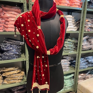 Maroon Gold Men Stole Men's Sherwani Stole elegant plain simple Handmade Dupatta Indian Groom Wedding Barat welcome stole