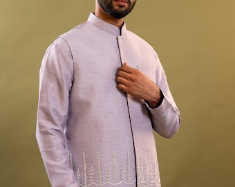 nehru jacket with kurta and pant set For Men | nehru jacket set for groom and groomsmen | Indowestern for weddings and festive functions
