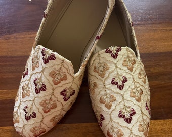 Punjabi jutti para homens | Sapatos masculinos indianos | Sapatilhas masculinas | Sapatos étnicos para homens | Sapatos para kurta pyjama | Handwork jutti para homens