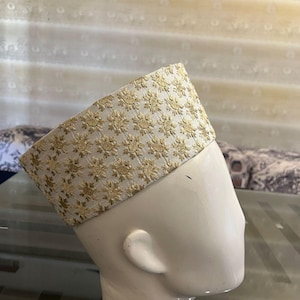 Afrykańskie kapelusze dla mężczyzn | czapka robiona ręcznie | Czapka nigeryjska / czapka robiona ręcznie / czapka Aso OKe / tradycyjna czapka Dansiki kufi / nakrycie głowy plemienne etniczne / prezent dla niego