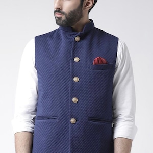 Nehru jacket for men | wedding jacket #nehrujacket #modijacket | Sleeveless jacket | Indian ethnic quilted waist coat for men