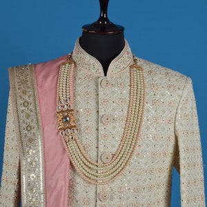 Sherwani for wedding | chikankari sherwani | ethnic look for men | Indian outfit for men | plain sherwani | sherwani for all occasions |