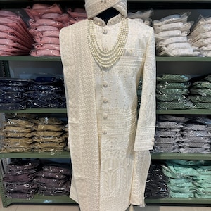 Sherwani for wedding | embroidery sherwani | ethnic wear for men | Indian / pakistani outfit men | plain sherwani |wedding dress for groom |