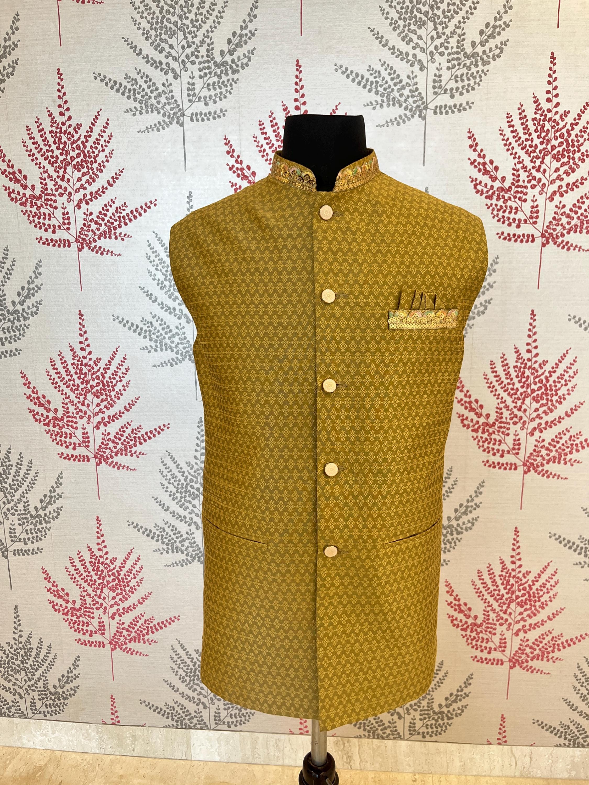 Nehru jacket for men | wedding jacket #nehrujacket #modijacket | Sleeveless jacket | Indian ethnic quilted waist coat for men | wedding wear