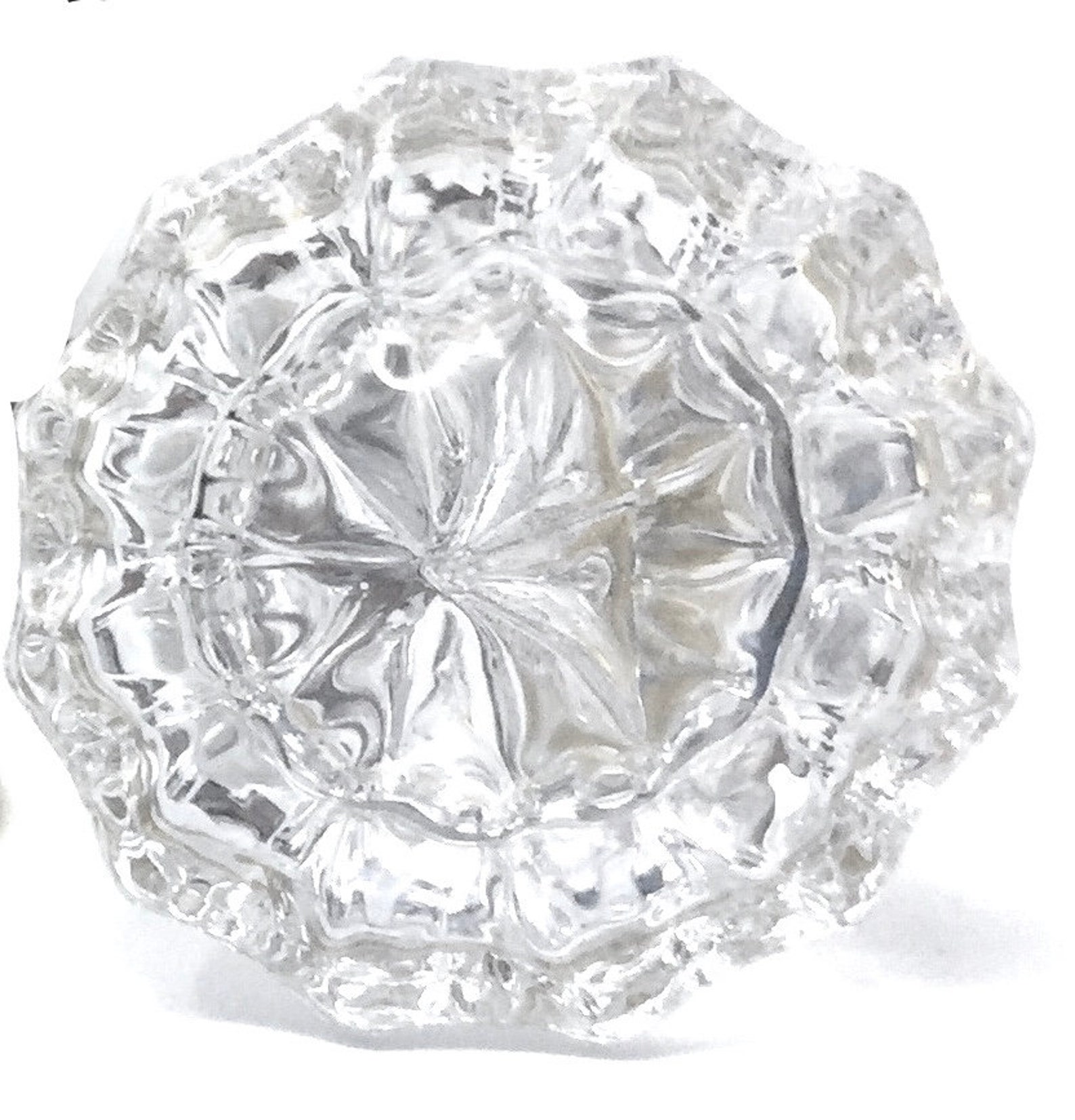 Fluted Glass French Door Dummy Knob Set polished Nickel / Etsy