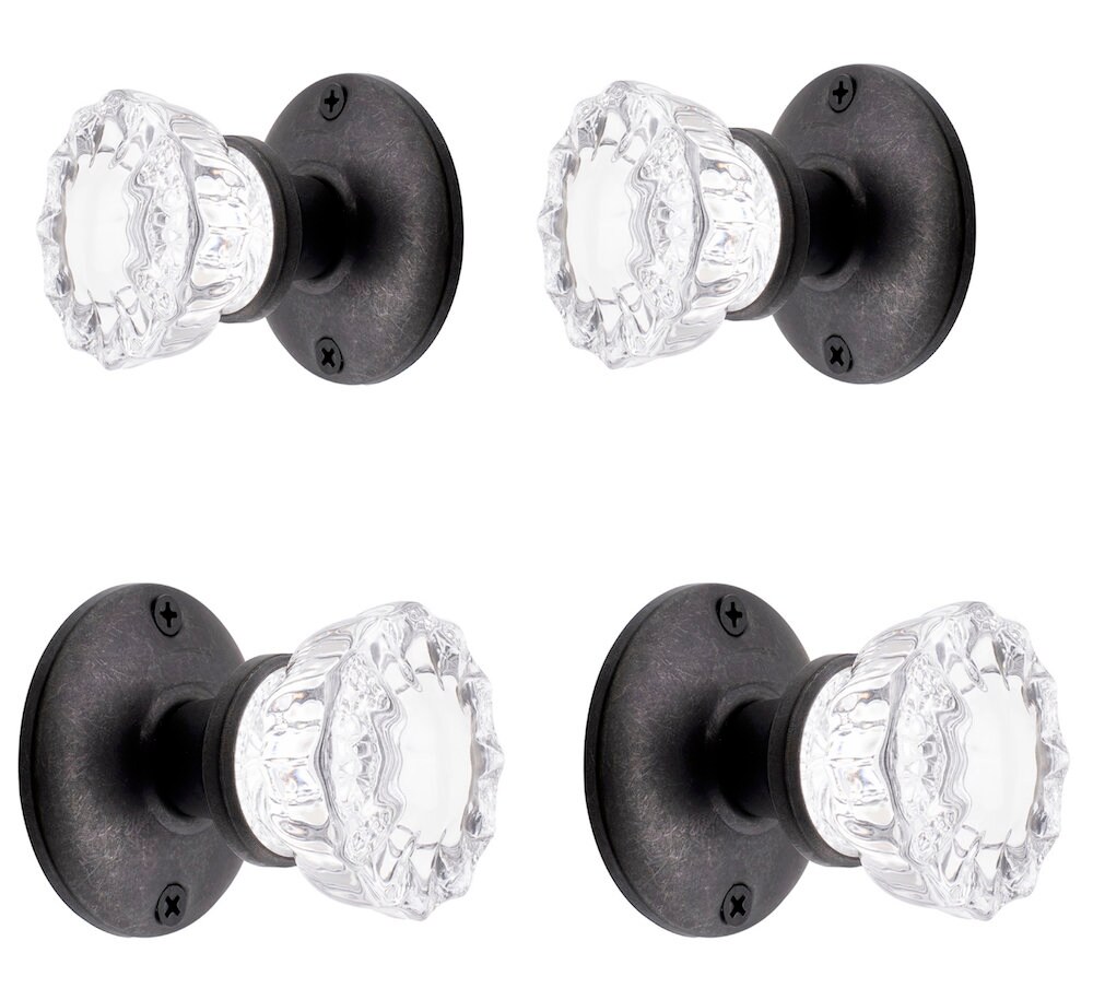 Six French Door Glass Knobs Three Dummy Sets to Mount on Any Etsy