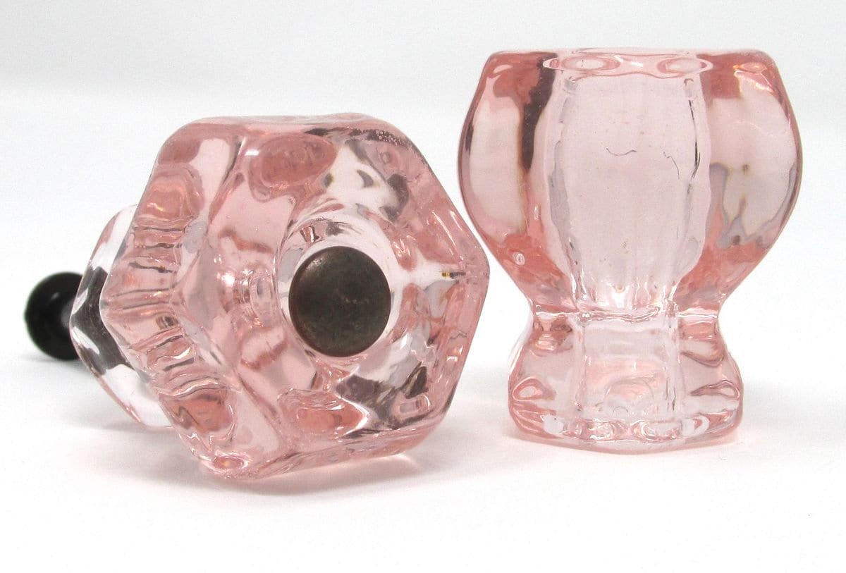 Depression Glass Cabinet and Furniture Knob Pulls in Several Colors-Oil Rubbed Bronze Flush Fit Hardware