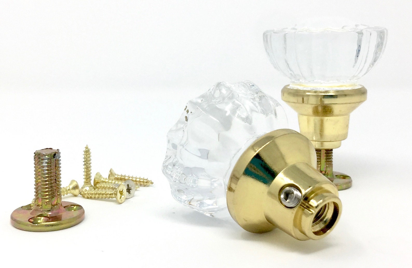 Glass Door Knobs Dummy Mount for French DoorsPolished Etsy