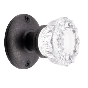 French Door Glass Knob Set Dummy Non-Turning (Oil Rubbed Bronze)