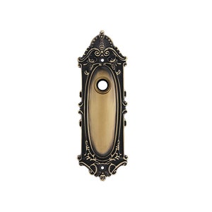 Vintage Victorian Style Backplate 2700-AB Solid Brass - Antique Brass (Overstocked Sale Priced)