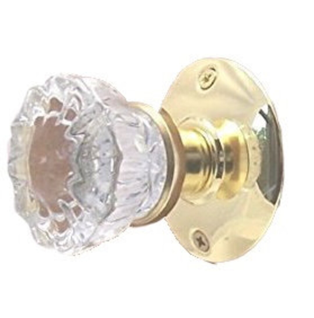 Fluted Glass Passage Door Knob Installation Kit polished Brass Etsy