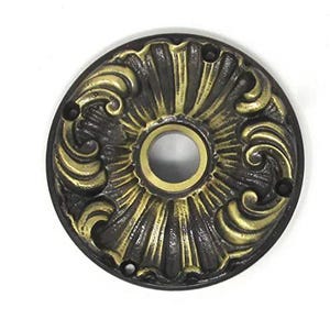 Romanesque Door Back Plate-Solid Forged Brass-Antique Reproduction