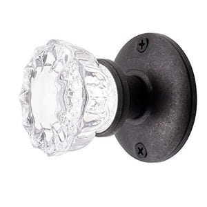 Glass Door Knob Antique Reproduction-Surface Mount Single Dummy (Oiled Bronze)