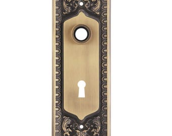 Solid Brass Victorian Reproduction Back Plate Egg & Dart (Antique Brass Finish)