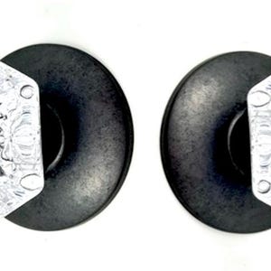Crystal Dummy Door Knob Set, Oil Rubbed Bronze, Matte Black, Six Point Lead Free Glass