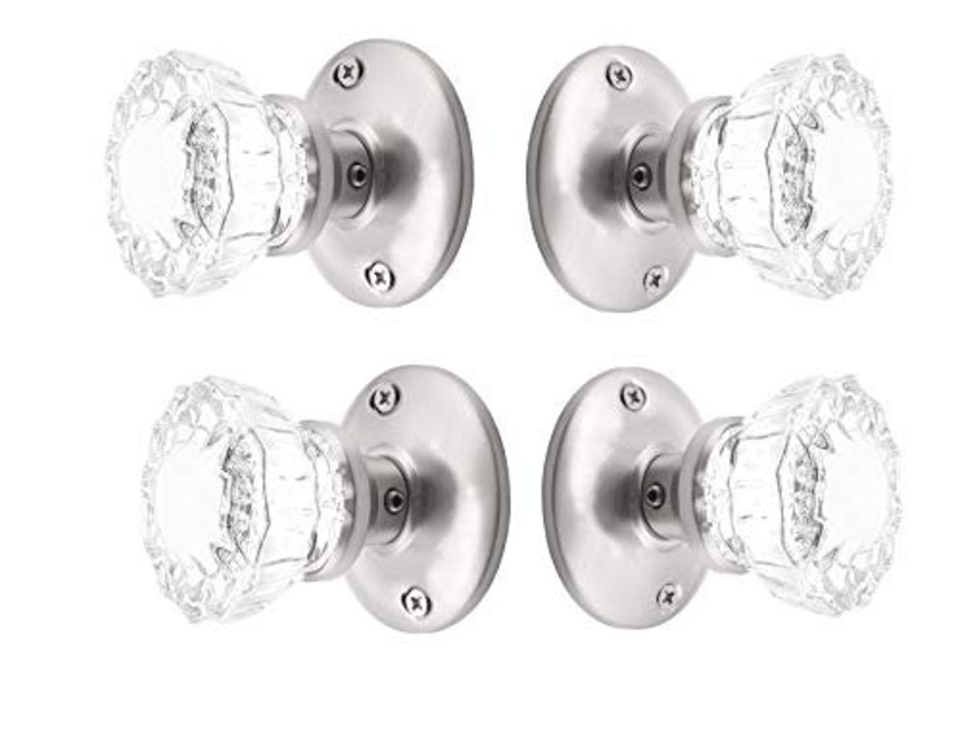 Double French Door Knob Sets brushed Nickel Etsy
