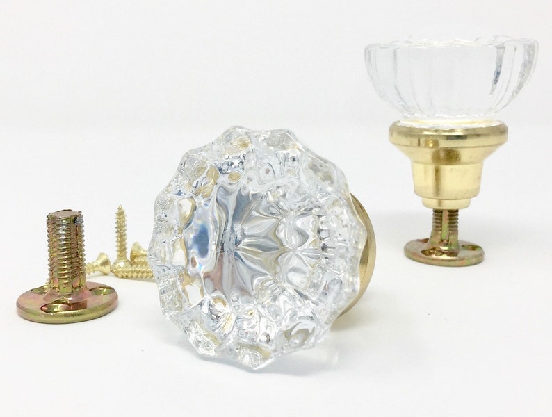 Glass Door Knobs Dummy Mount for French DoorsPolished Etsy