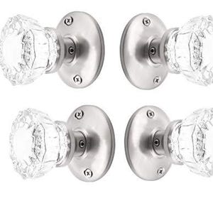 Double French Door Knob Sets (Brushed Nickel)