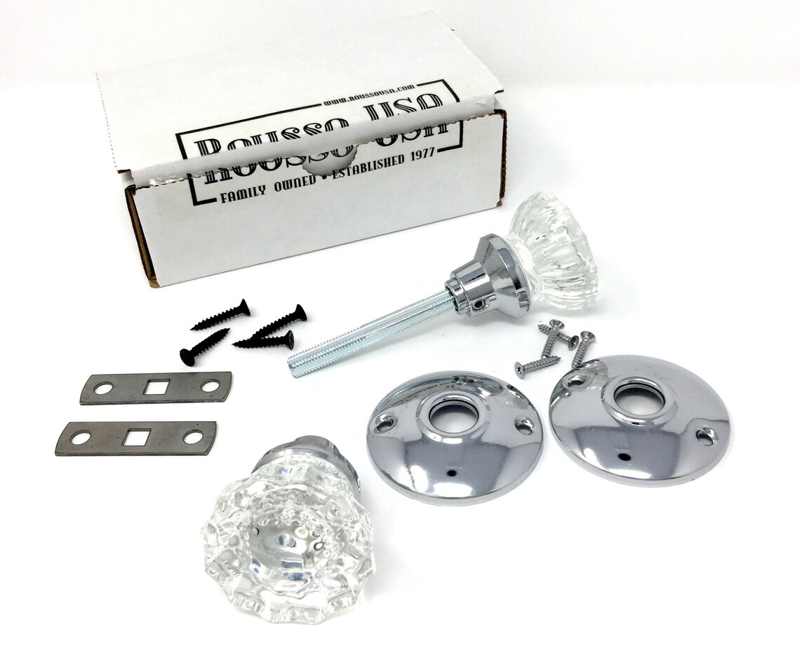 Glass Door Knobs Dummy Mount for French DoorsPolished Etsy