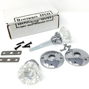 Double French Door Knob Set (Brushed Nickel)