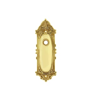 Vintage Victorian Style Tall Backplate in Solid Brass