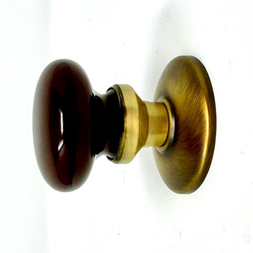 ToPToToo Vintage Brass Dummy Door Knob Interior, Antique Single Side Glass Closet Door Knobs Replacement Vintage Crystal Cabinet Dummy Door Handles No Lock,2 Pack, Door Knobs - Canada - View #10