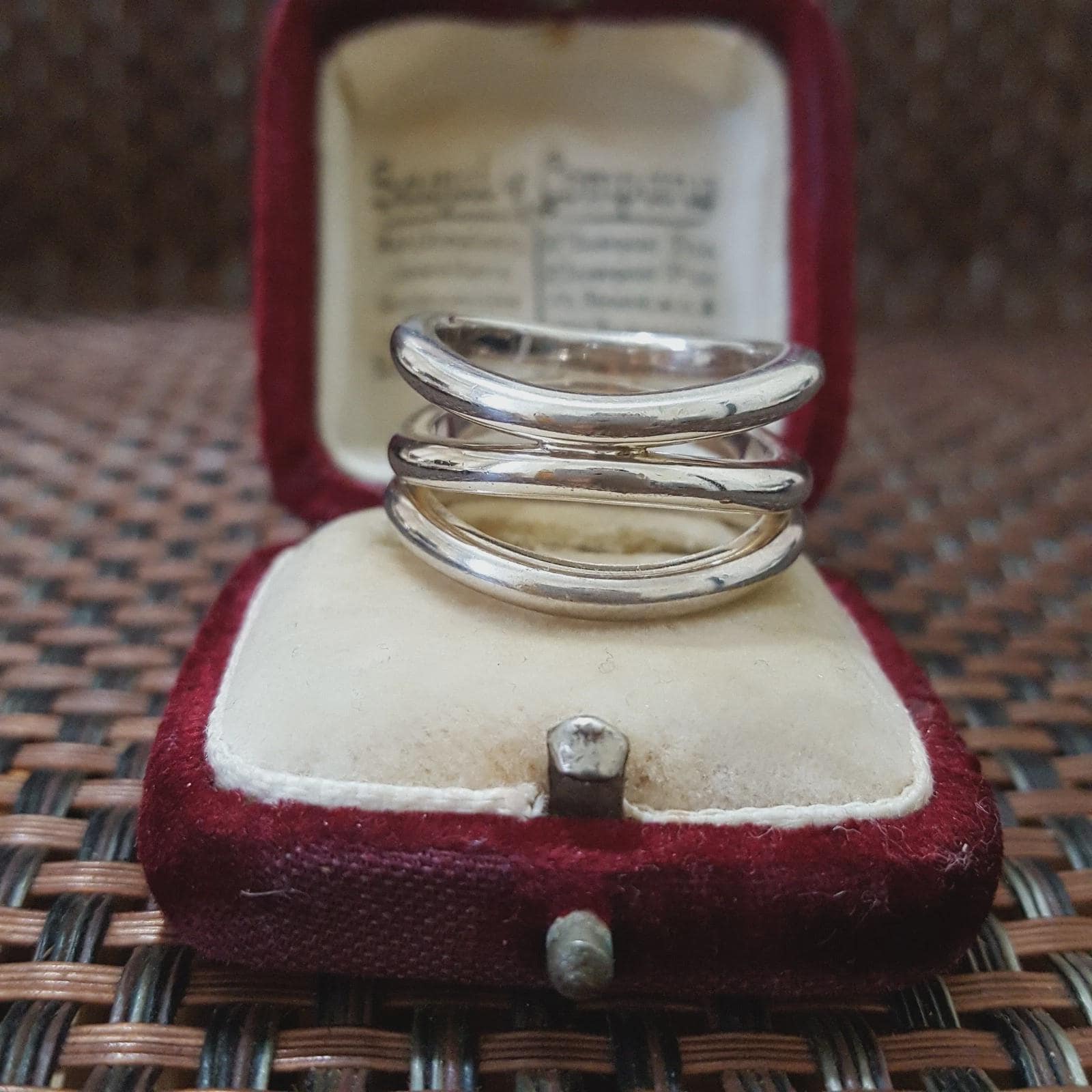 Authentic Emporio Armani Ring 925 Sterling Silver Multi Band UK