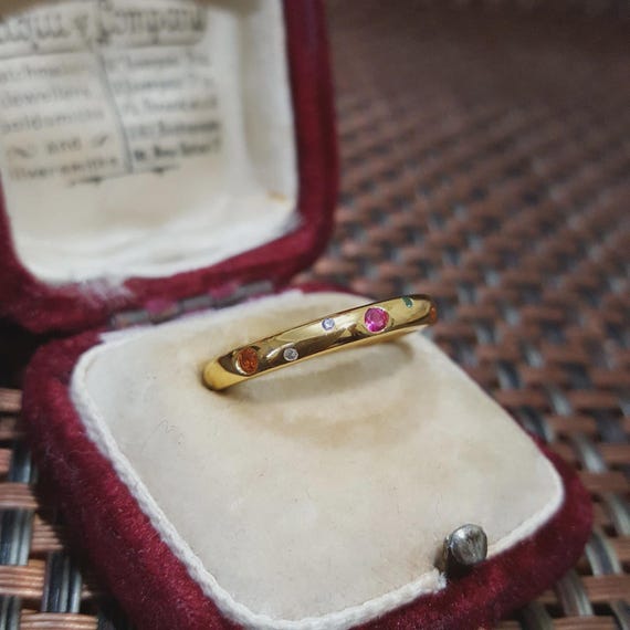 Sterling Silver Ring, Multi Gems Ruby Opal Emeral… - image 3